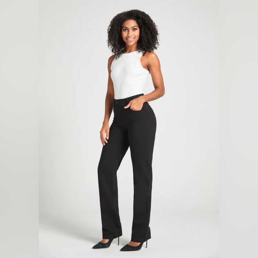 Betabrand Classic DPYP™ Dress Pant Yoga Pant | Straight (Black)
